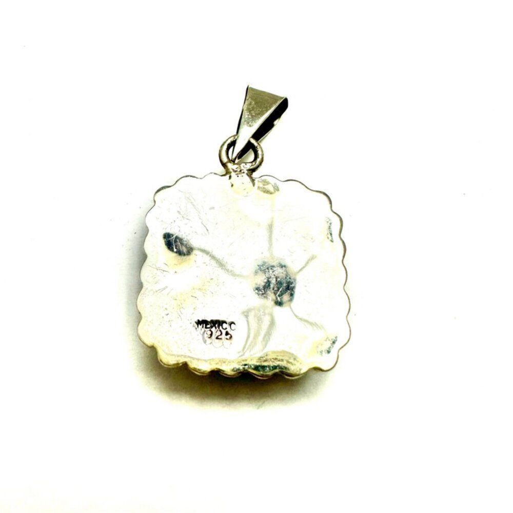 Blue Botswana Agate Gemstone Vintage Handmade 925 Silver Pendant - Picture 3 of 3